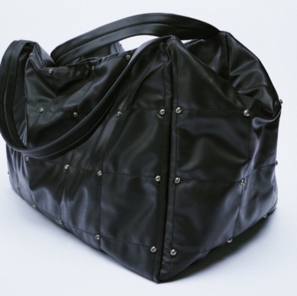 ZARA XLarge Studded Maxi Bucket Bag NWOT Never used!